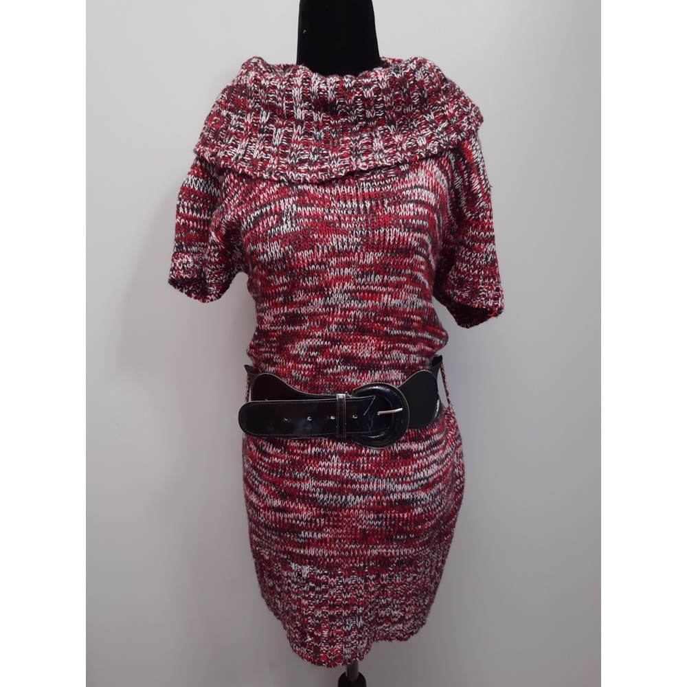 Caren Sport | Cozy, Cowl Neck Knit Belted Tunic